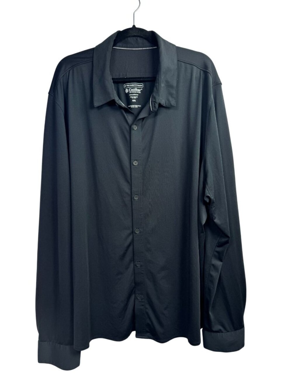 Coolibar Black UPF 50+ Button Down Vita Shirt Men XXL Style 10483 UV Protection